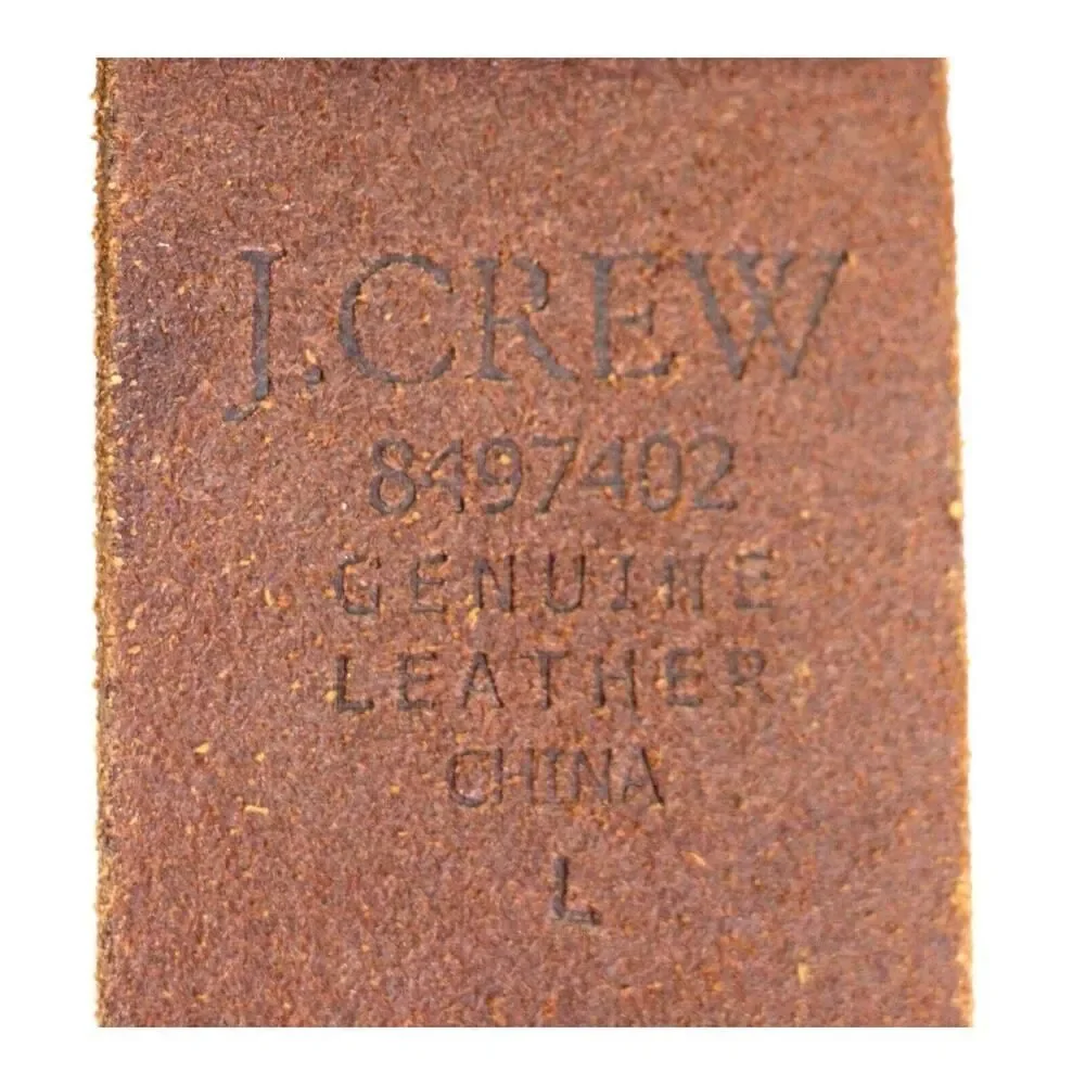 J. CREW BRAIDED BROWN GENUINE LEATHER 1-1 1/2